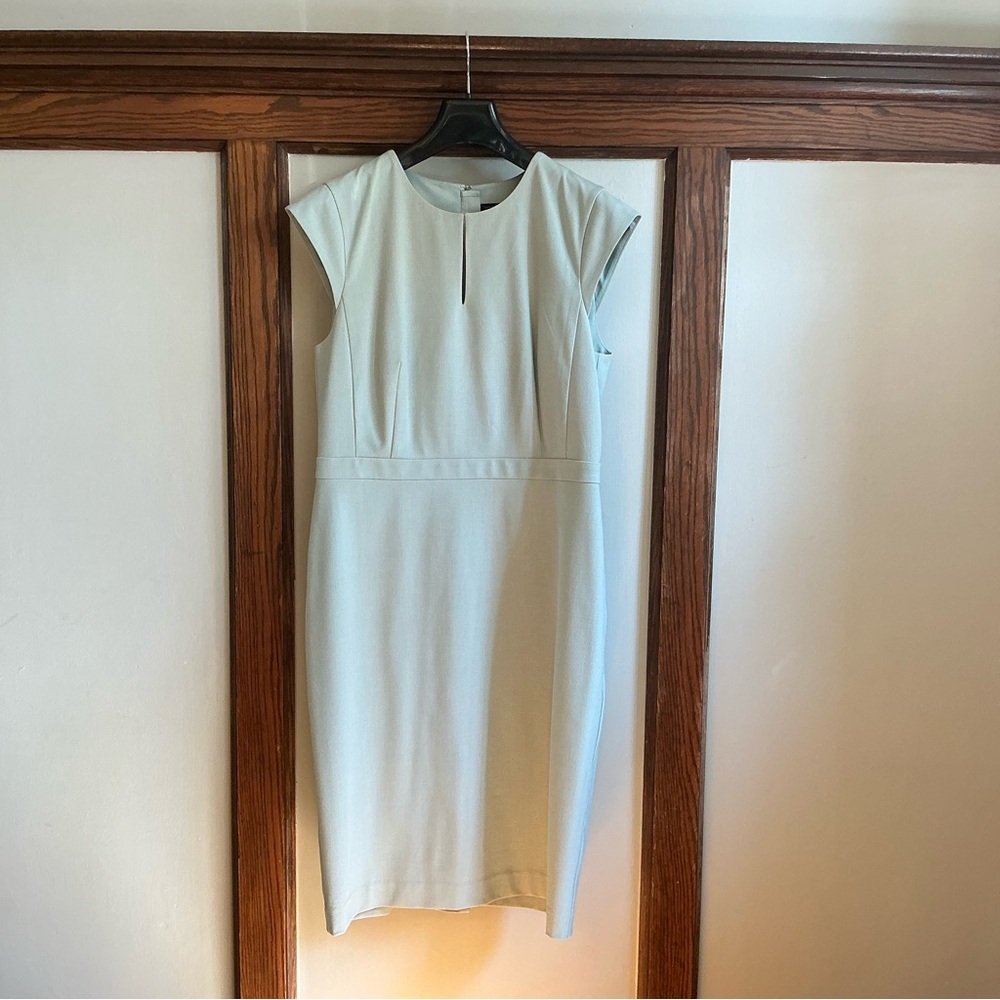 Ann Taylor Mint Green Midi Sheath Dress